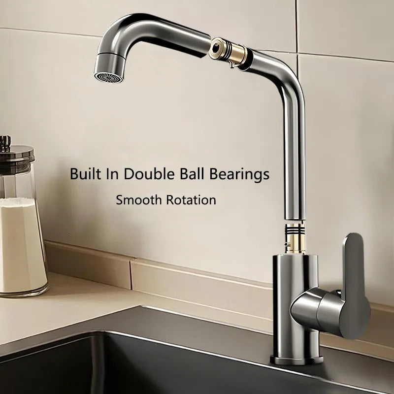 STARON Bathroom Basin Mixer Bathroom Basin Faucet 720° Rotatable for Sinks Stainless Steel Hot and Cold Mixer Tap Accessories
