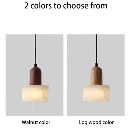 Wabi-Sabi LED Pendant Lamp Luxury White Jade Marble Stone Hanging Lighting for Bedroom Bedside, Kitchen Island, Bar Restaurant