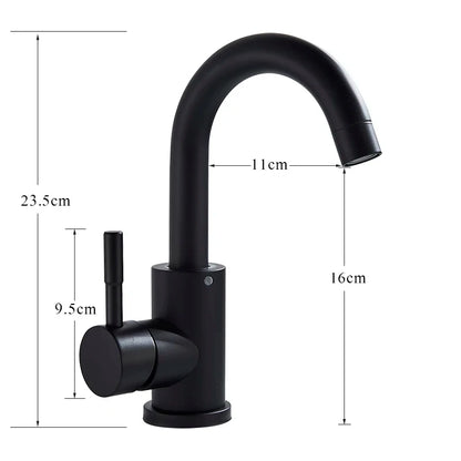 Bathroom Basin Mixer Matt Black/Brushed Nickel Range for Sinks Stainless Steel Hot and Cold Mixer Tap Accessories
