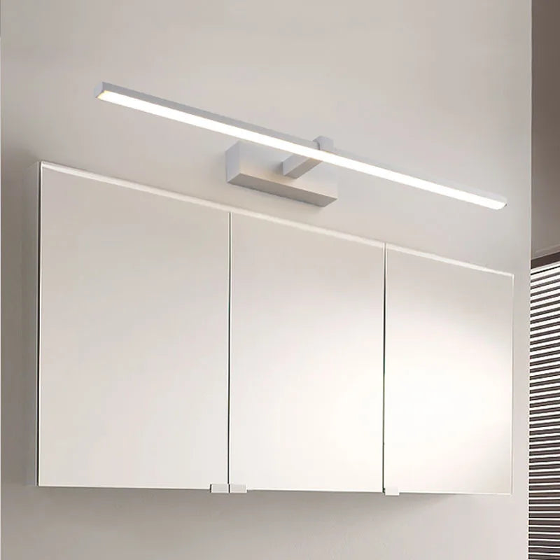 Modern LED Wall Lamp Mirror Decor Lighting 60/80/100Cm Long Strip Light for Bedroom Bathroom Washroom Kitchen Indoor Luminaires