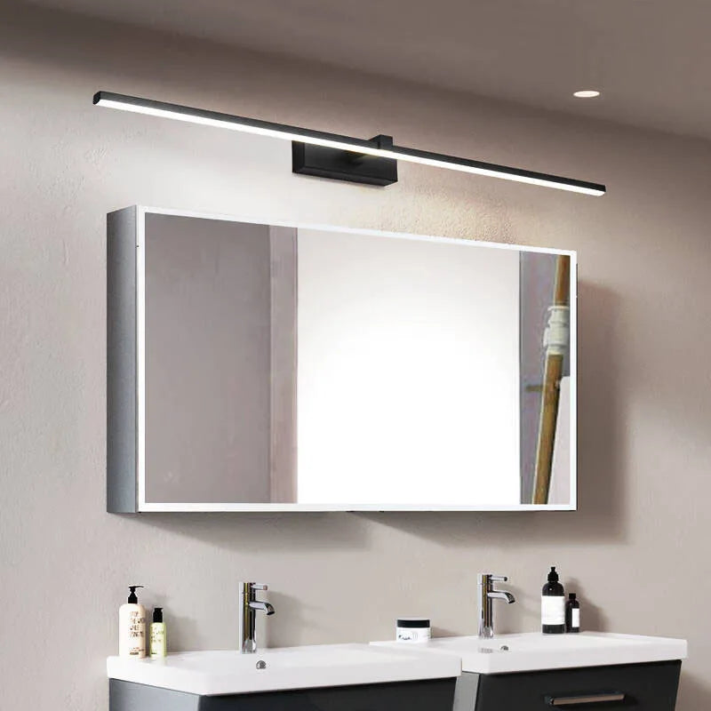 Modern LED Wall Lamp Mirror Decor Lighting 60/80/100Cm Long Strip Light for Bedroom Bathroom Washroom Kitchen Indoor Luminaires